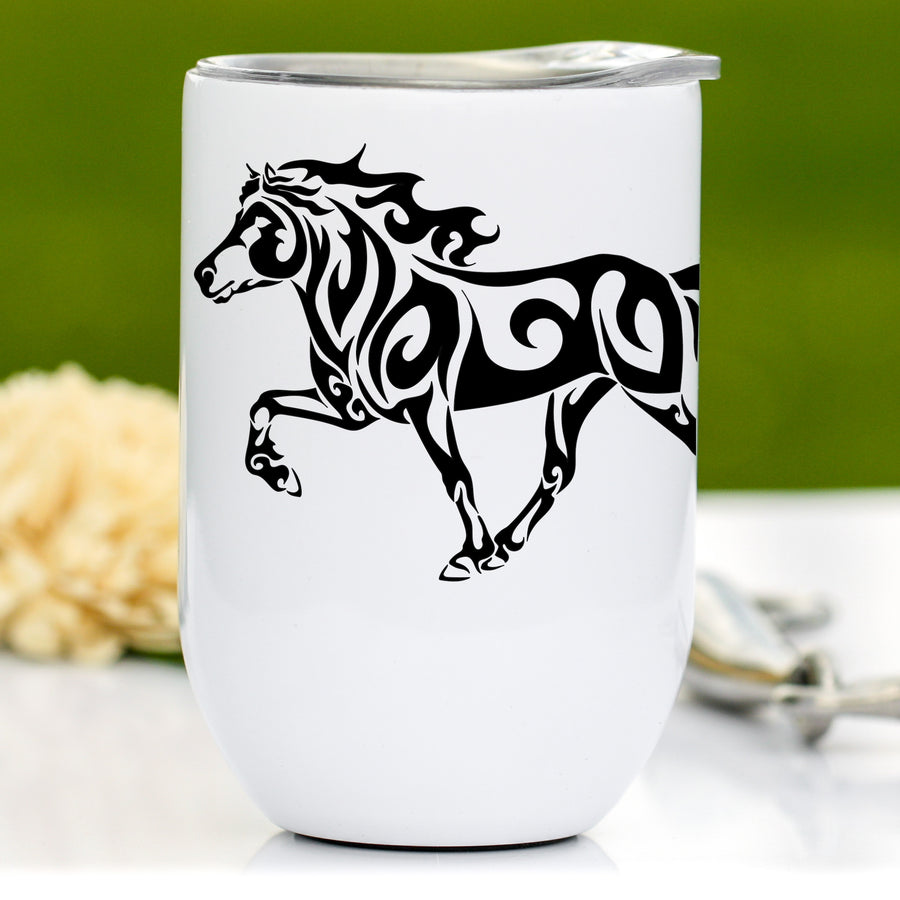 Icelandic Horse Wine Tumbler
