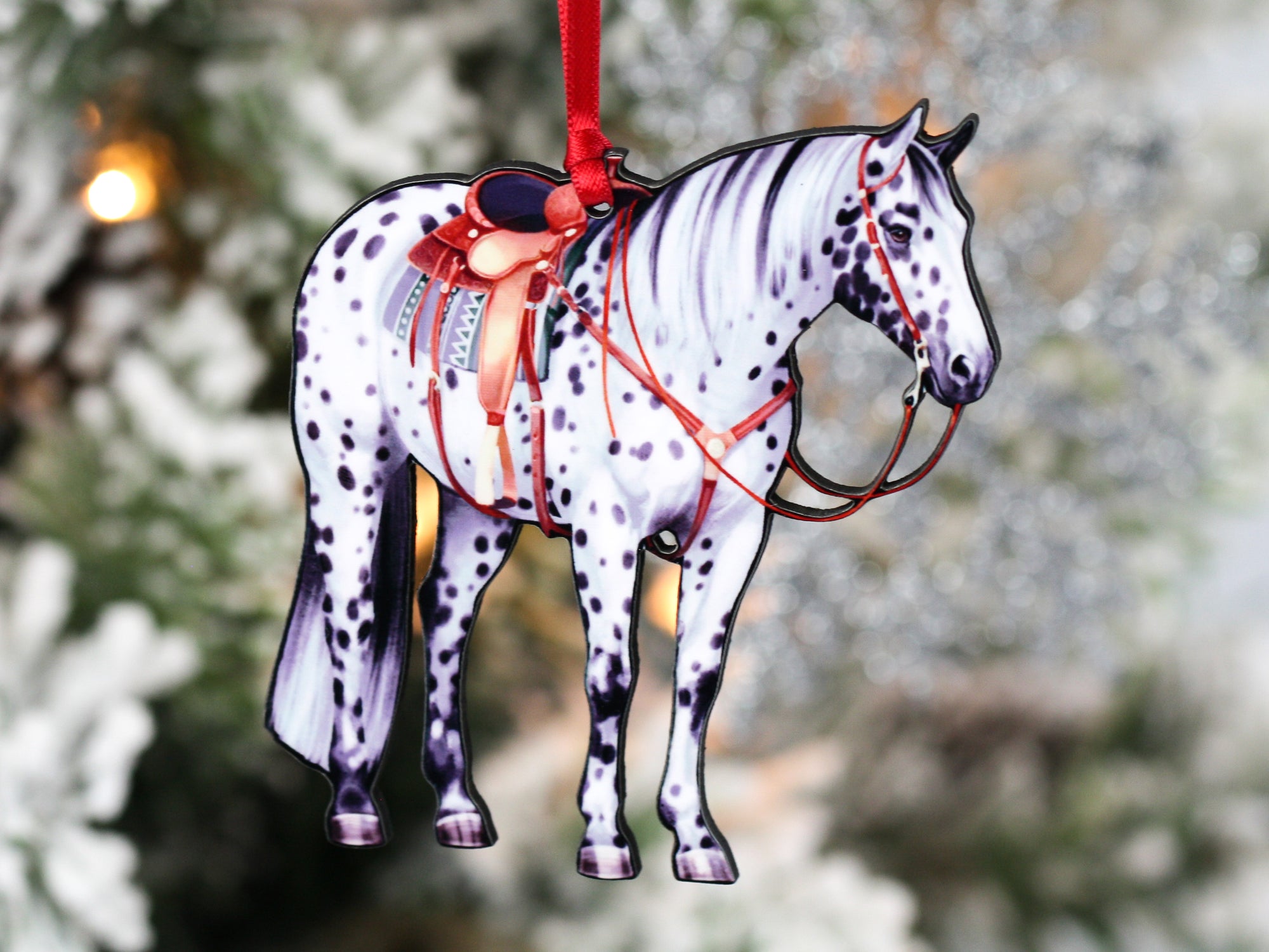 Spotted Few Spot Appaloosa Western Ranch Horse Ornament - Classy