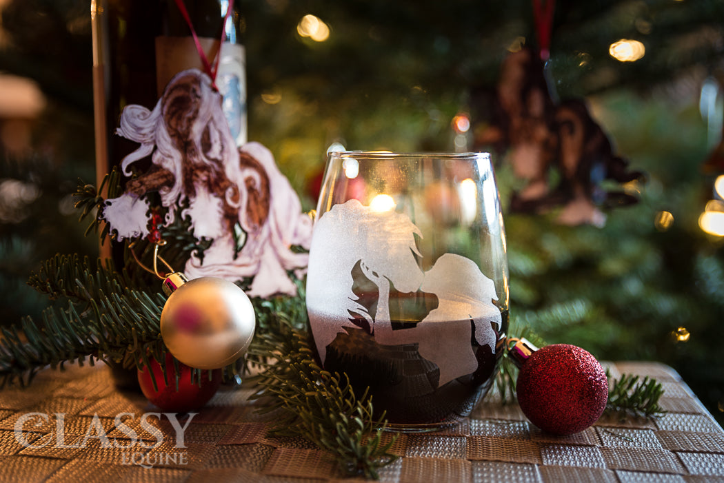Gypsy Girl - Gypsy Horse Stemless Wine Glasses