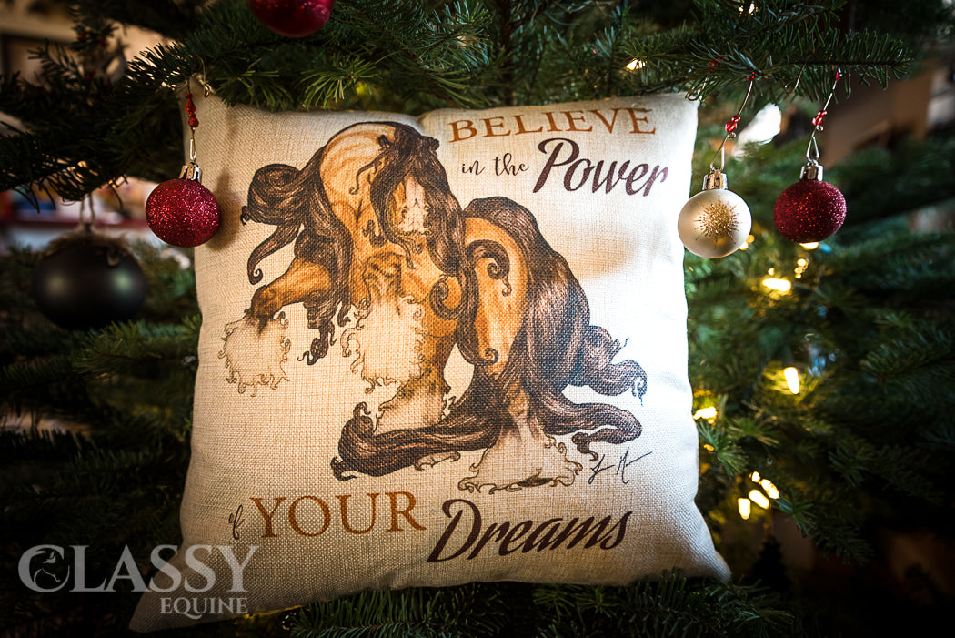 Gypsy Horse Pillow Cover - Believe in the Beauty of your Dreams