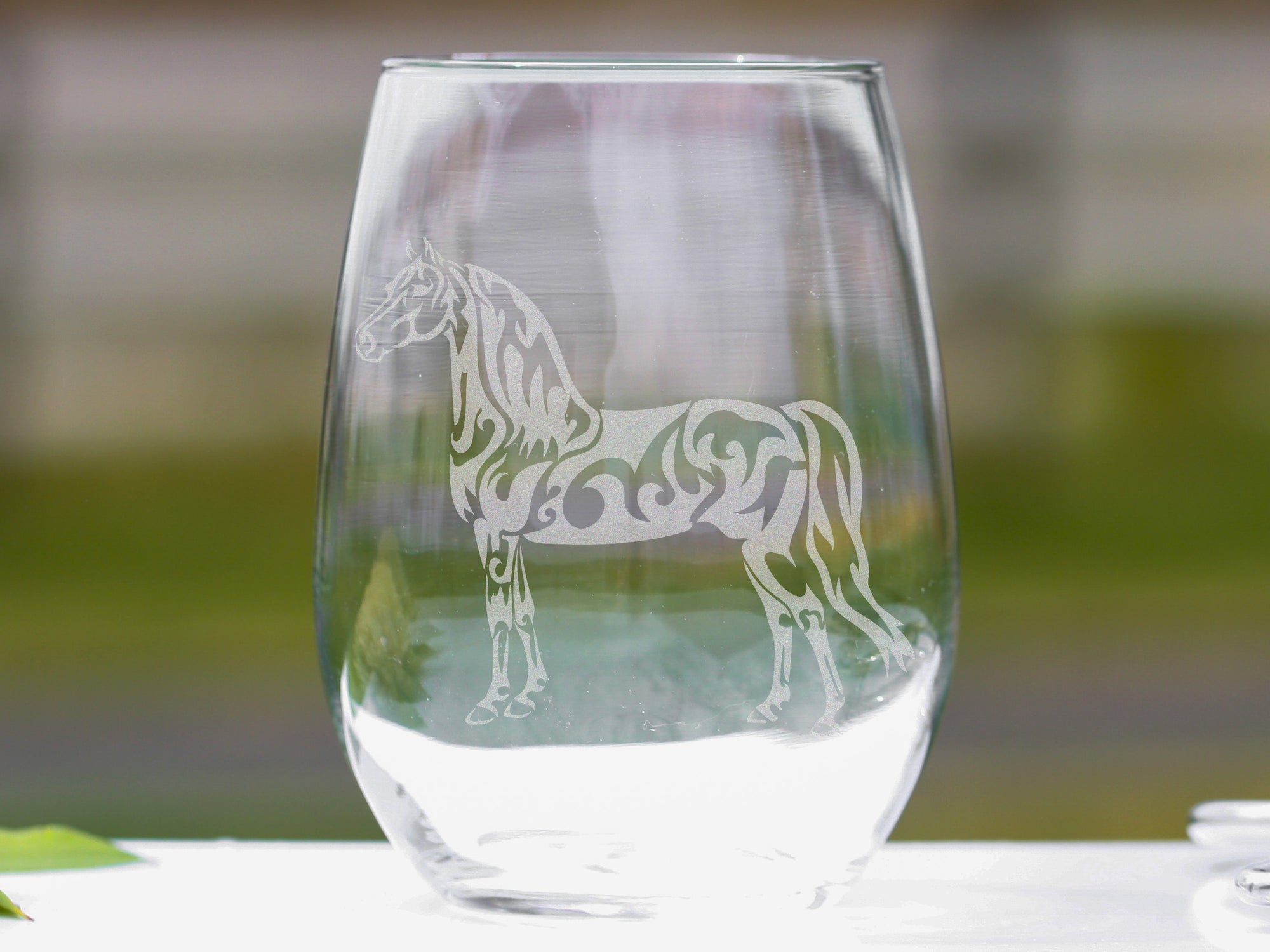 Morgan Horse Wine Glasses - Stemless 20 oz