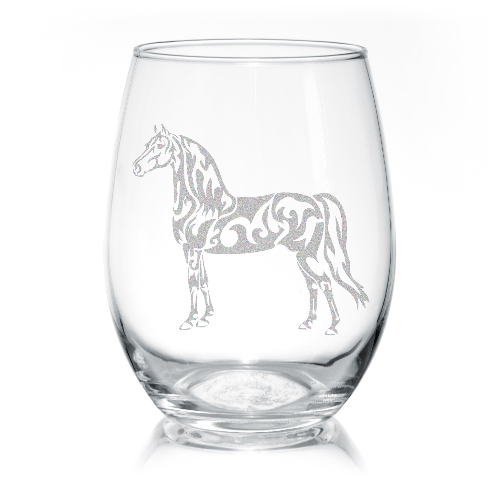 Morgan Horse Wine Glasses - Stemless 20 oz