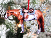 Chestnut Sabino Western Paint Horse Ornament