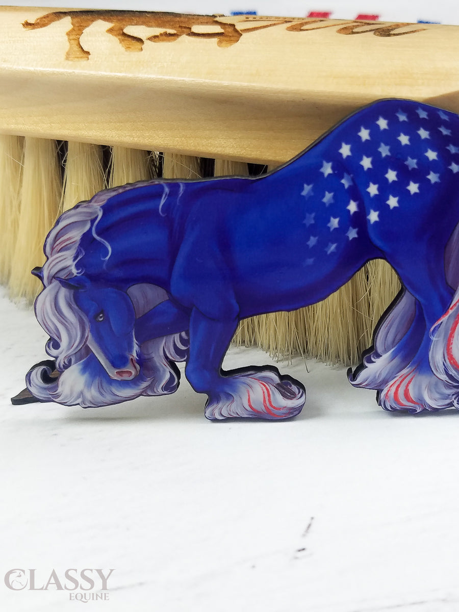 Patriotic Bowing Gypsy Horse Ornament