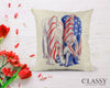 Gypsy Horse Pillow Cover - Patriotic Yearling Gypsy Horse BFF