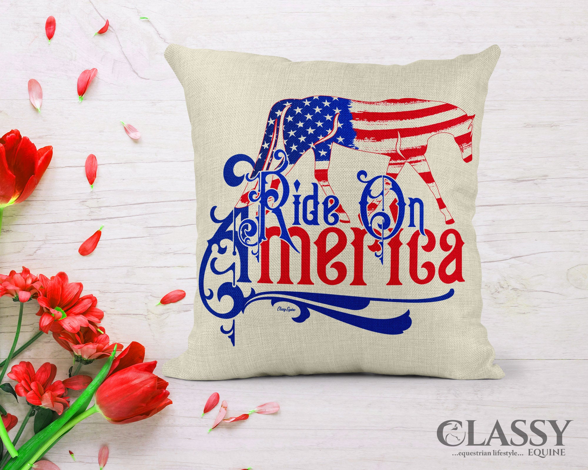 Quarter Horse Pillow Cover - Ride on America