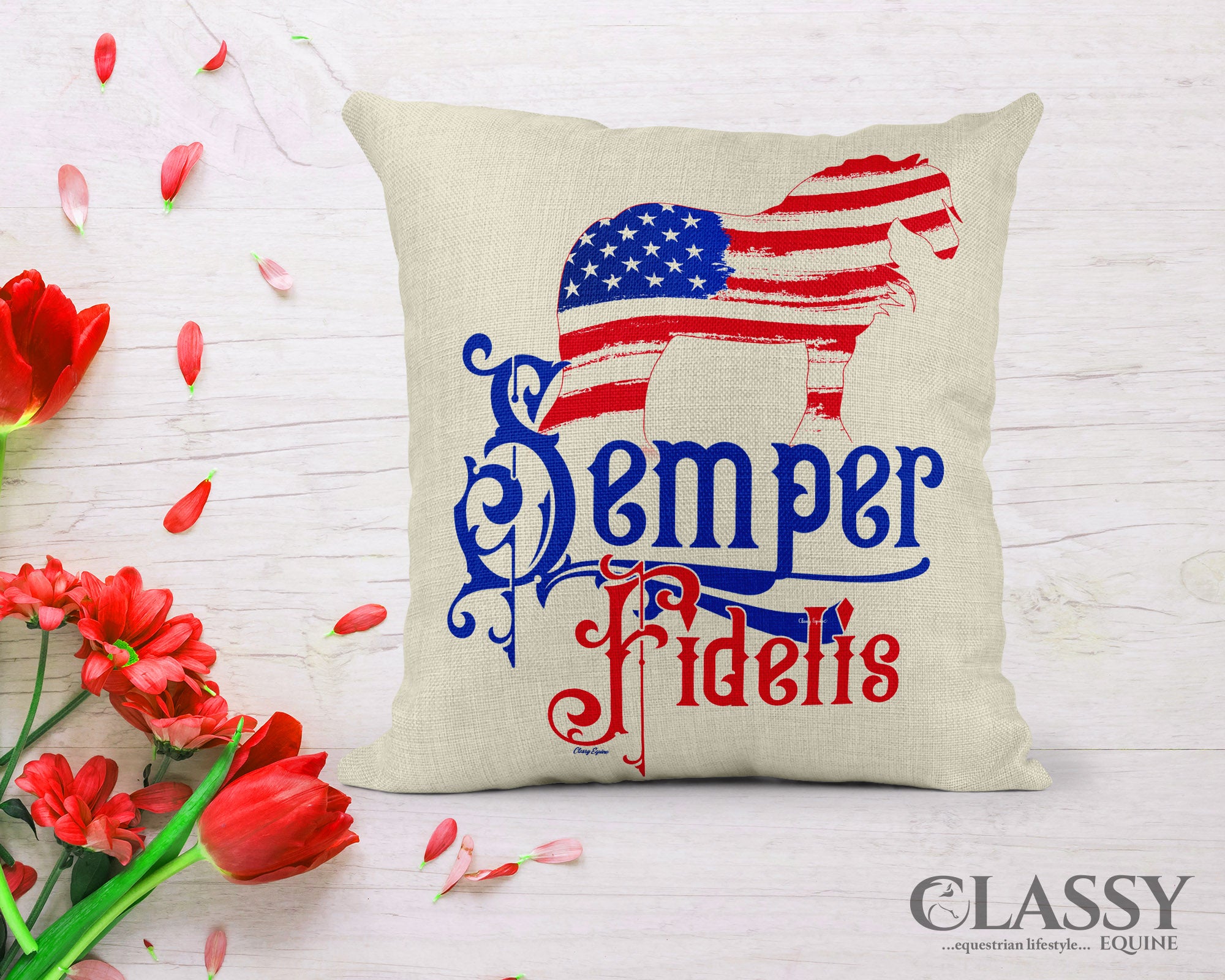 Gypsy Horse Pillow Cover - Semper Fidelis