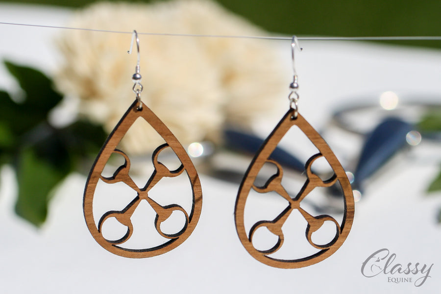 Snaffle Bit Equestrian Horse Earrings