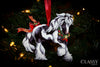 Gypsy Vanner Horse Christmas Ornament - Tobiano Gypsy Horse with Star