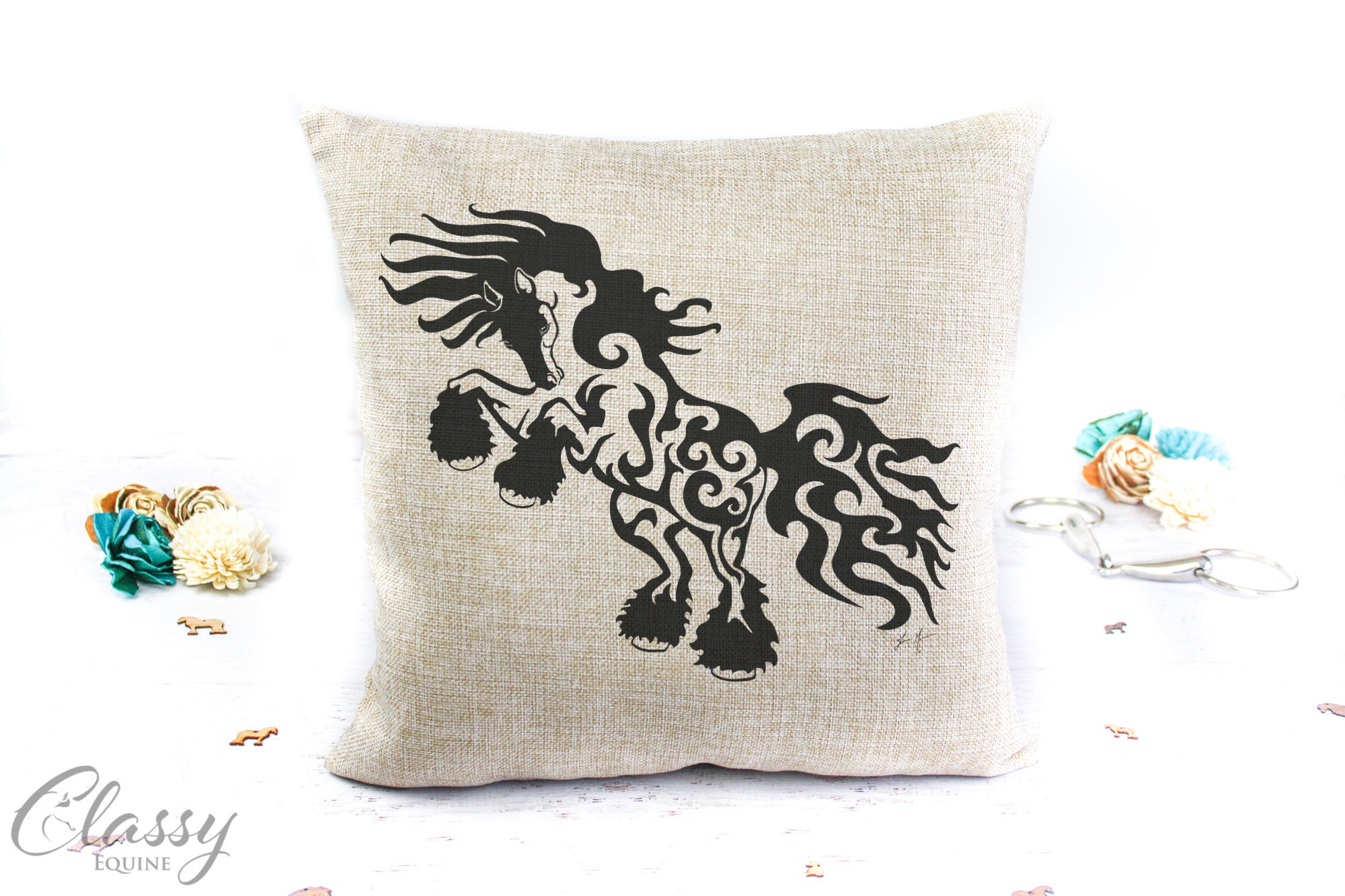 Tribal Style Gypsy Horse Pillow Cover - Gypsy At Play