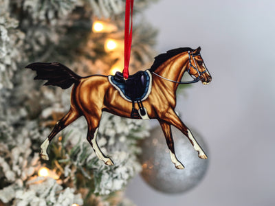 Bay Endurance Horse Christmas Ornament