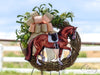Dressage Horse Wreath, Dressage Horse Decor, Sport Horse Gifts, Equestrian Decor, Horse Front Door Decor, Horse Grapevine Wreath Door Hanger